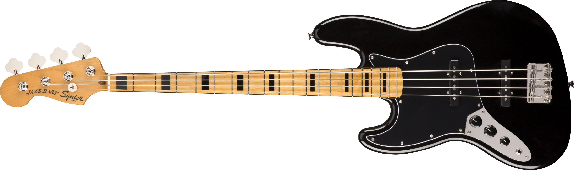 0374545506_gtr_frt_001_rl Fender Squier Classic Vibe 70's Jazz Bass LH BLK - Image 1