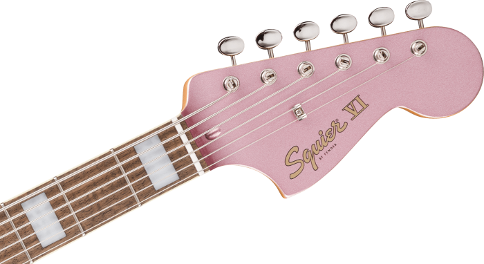 Fender Squier Limited Edition Classic Vibe Bass VI Burgundy Mist - Image 4