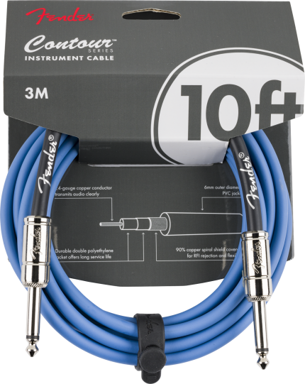 Fender Contour Instrument Cable Lake Placid Blue 10'