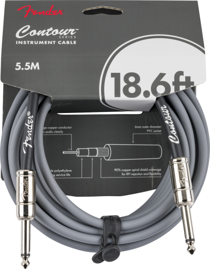 Fender Contour Instrument Cable Silver 18.6'