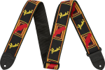 Fender Monogrammed Strap Black Yellow Red