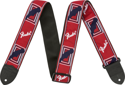 Fender Monogrammed Strap Red White Blue