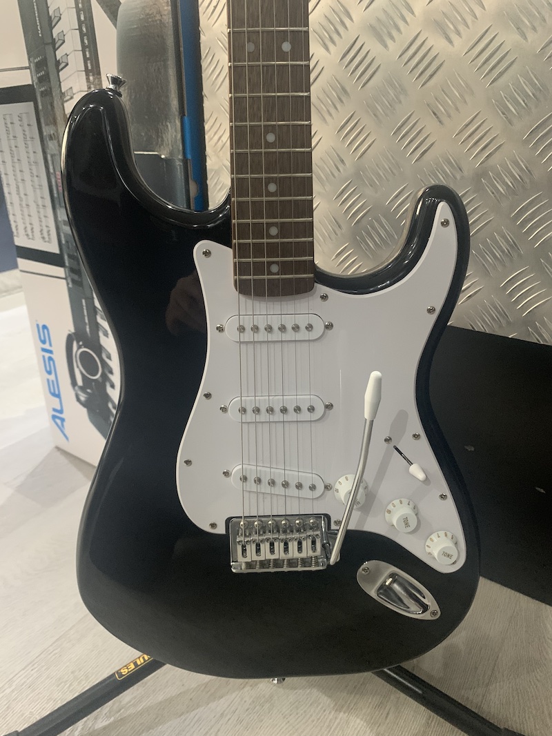 Fender Squier Stratocaster SSS Black Used 17 Music Store