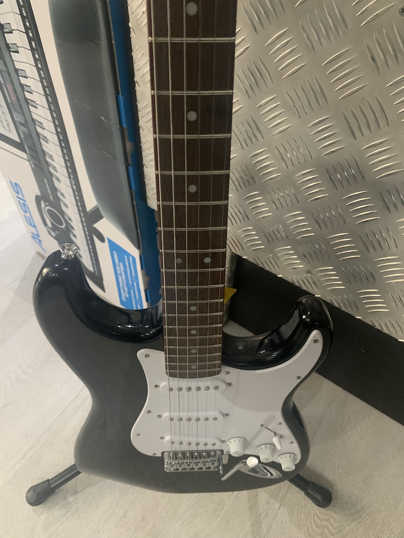 Fender Squier Stratocaster SSS Black Used 17 Music Store