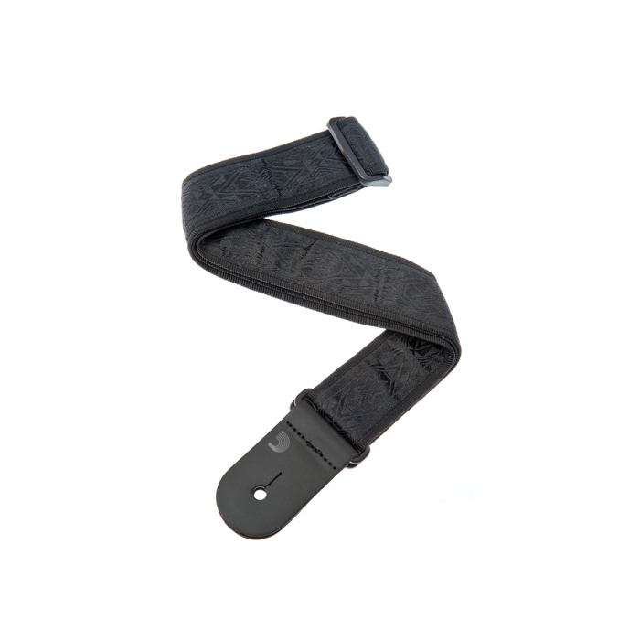 D'Addario 50B01 Black Satin Guitar Strap - Image 1