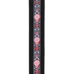 D'Addario 50CT00-DX Deluxe Cotton Guitar Strap Black - Image 2