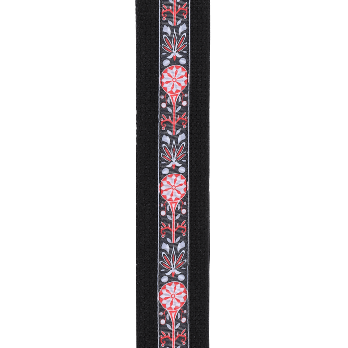 D'Addario 50CT00-DX Deluxe Cotton Guitar Strap Black - Image 2