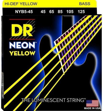DR Strings Neon Yellow NYB5-45 45-125